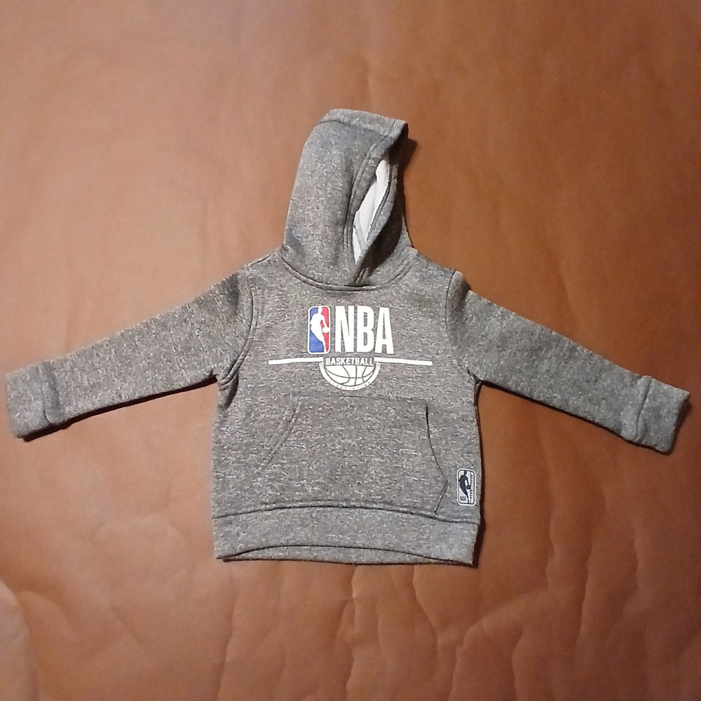 NBA Toddler 2T Kids Hoodie  Gray Basketball Pocket Boy Girl Warm
